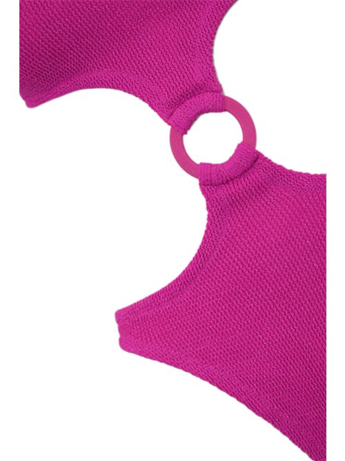 Costume da bagno intero Laurel in crinkle con anello Mc2 Saint Barth | LAUREL W01038H CRINKLE LUREX 77 RING